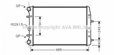 AVA QUALITY COOLING sa2014 -  Радиатор, охлаждение двигателя